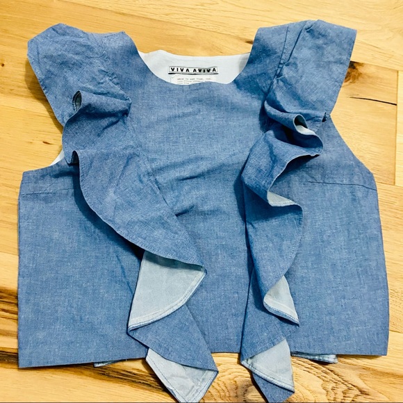 Viva Aviva Magnolia Chambray Top EUC - Picture 8 of 16